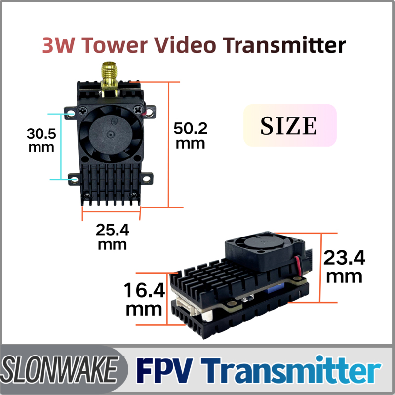 Drone Receiver - SLONWAKE 5.8G 3000mW Simulação VTX FPV